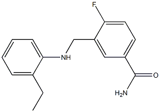 3-{[(2-ethylphenyl)amino]methyl}-4-fluorobenzamide 结构式