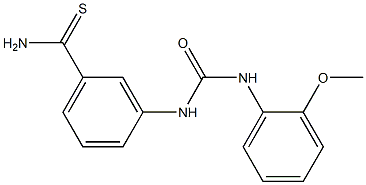 3-{[(2-methoxyphenyl)carbamoyl]amino}benzene-1-carbothioamide 结构式