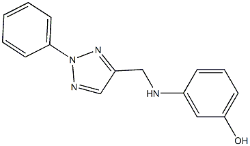 3-{[(2-phenyl-2H-1,2,3-triazol-4-yl)methyl]amino}phenol 结构式