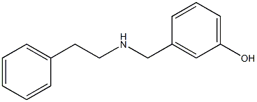 3-{[(2-phenylethyl)amino]methyl}phenol 结构式
