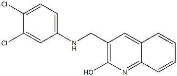 3-{[(3,4-dichlorophenyl)amino]methyl}quinolin-2-ol 结构式