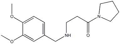 3-{[(3,4-dimethoxyphenyl)methyl]amino}-1-(pyrrolidin-1-yl)propan-1-one 结构式