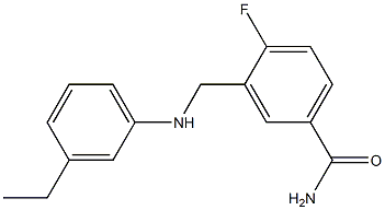 3-{[(3-ethylphenyl)amino]methyl}-4-fluorobenzamide 结构式