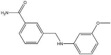 3-{[(3-methoxyphenyl)amino]methyl}benzamide 结构式