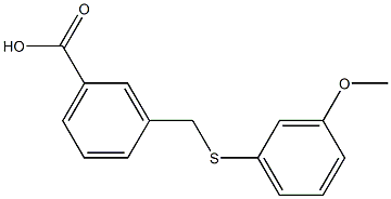 3-{[(3-methoxyphenyl)sulfanyl]methyl}benzoic acid 结构式