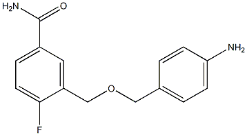 3-{[(4-aminophenyl)methoxy]methyl}-4-fluorobenzamide 结构式