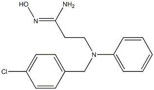 3-{[(4-chlorophenyl)methyl](phenyl)amino}-N'-hydroxypropanimidamide 结构式
