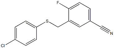 3-{[(4-chlorophenyl)sulfanyl]methyl}-4-fluorobenzonitrile 结构式