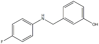 3-{[(4-fluorophenyl)amino]methyl}phenol 结构式