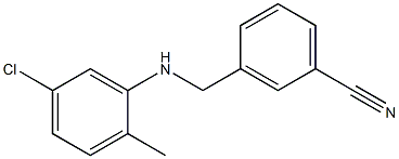 3-{[(5-chloro-2-methylphenyl)amino]methyl}benzonitrile 结构式