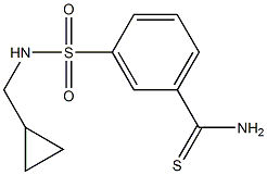 3-{[(cyclopropylmethyl)amino]sulfonyl}benzenecarbothioamide 结构式