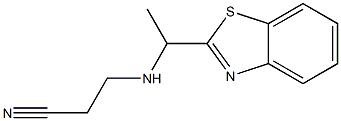 3-{[1-(1,3-benzothiazol-2-yl)ethyl]amino}propanenitrile 结构式