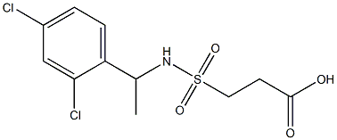 3-{[1-(2,4-dichlorophenyl)ethyl]sulfamoyl}propanoic acid 结构式