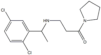 3-{[1-(2,5-dichlorophenyl)ethyl]amino}-1-(pyrrolidin-1-yl)propan-1-one 结构式