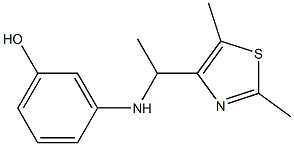 3-{[1-(2,5-dimethyl-1,3-thiazol-4-yl)ethyl]amino}phenol 结构式