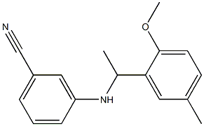 3-{[1-(2-methoxy-5-methylphenyl)ethyl]amino}benzonitrile 结构式