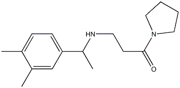 3-{[1-(3,4-dimethylphenyl)ethyl]amino}-1-(pyrrolidin-1-yl)propan-1-one 结构式