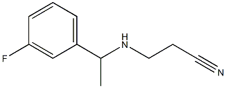3-{[1-(3-fluorophenyl)ethyl]amino}propanenitrile 结构式