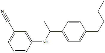 3-{[1-(4-butylphenyl)ethyl]amino}benzonitrile 结构式