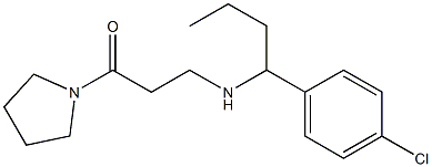 3-{[1-(4-chlorophenyl)butyl]amino}-1-(pyrrolidin-1-yl)propan-1-one 结构式
