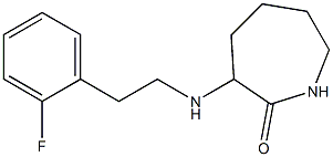 3-{[2-(2-fluorophenyl)ethyl]amino}azepan-2-one 结构式