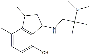 3-{[2-(dimethylamino)-2-methylpropyl]amino}-1,7-dimethyl-2,3-dihydro-1H-inden-4-ol 结构式