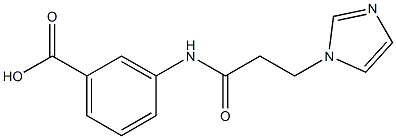3-{[3-(1H-imidazol-1-yl)propanoyl]amino}benzoic acid 结构式