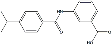 3-{[4-(propan-2-yl)benzene]amido}benzoic acid 结构式