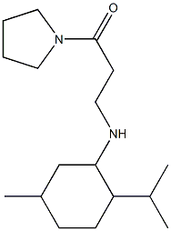 3-{[5-methyl-2-(propan-2-yl)cyclohexyl]amino}-1-(pyrrolidin-1-yl)propan-1-one 结构式