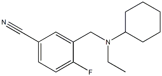 3-{[cyclohexyl(ethyl)amino]methyl}-4-fluorobenzonitrile 结构式