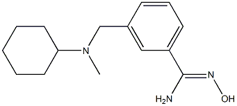 3-{[cyclohexyl(methyl)amino]methyl}-N'-hydroxybenzenecarboximidamide 结构式