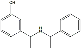 3-{1-[(1-phenylethyl)amino]ethyl}phenol 结构式