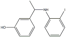 3-{1-[(2-iodophenyl)amino]ethyl}phenol 结构式