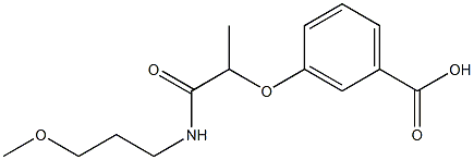 3-{1-[(3-methoxypropyl)carbamoyl]ethoxy}benzoic acid 结构式