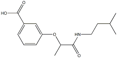 3-{1-[(3-methylbutyl)carbamoyl]ethoxy}benzoic acid 结构式