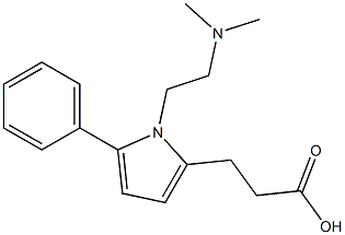 3-{1-[2-(dimethylamino)ethyl]-5-phenyl-1H-pyrrol-2-yl}propanoic acid 结构式