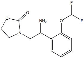 3-{2-amino-2-[2-(difluoromethoxy)phenyl]ethyl}-1,3-oxazolidin-2-one 结构式