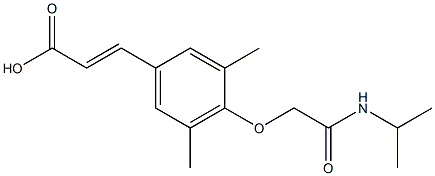 3-{3,5-dimethyl-4-[(propan-2-ylcarbamoyl)methoxy]phenyl}prop-2-enoic acid 结构式