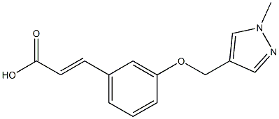 3-{3-[(1-methyl-1H-pyrazol-4-yl)methoxy]phenyl}prop-2-enoic acid 结构式