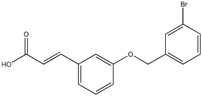 3-{3-[(3-bromophenyl)methoxy]phenyl}prop-2-enoic acid 结构式