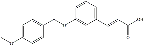 3-{3-[(4-methoxyphenyl)methoxy]phenyl}prop-2-enoic acid 结构式