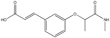 3-{3-[1-(methylcarbamoyl)ethoxy]phenyl}prop-2-enoic acid 结构式