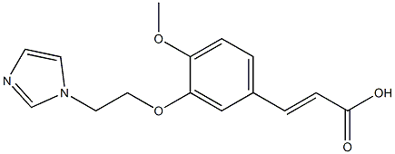 3-{3-[2-(1H-imidazol-1-yl)ethoxy]-4-methoxyphenyl}prop-2-enoic acid 结构式