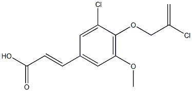 3-{3-chloro-4-[(2-chloroprop-2-en-1-yl)oxy]-5-methoxyphenyl}prop-2-enoic acid 结构式