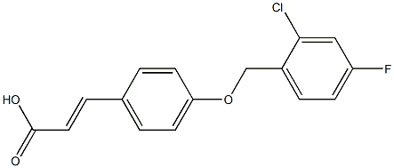 3-{4-[(2-chloro-4-fluorophenyl)methoxy]phenyl}prop-2-enoic acid 结构式