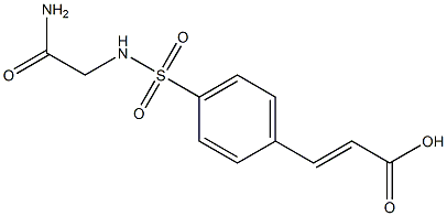 3-{4-[(carbamoylmethyl)sulfamoyl]phenyl}prop-2-enoic acid 结构式