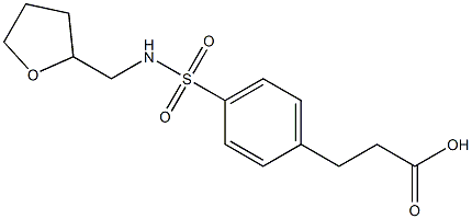 3-{4-[(oxolan-2-ylmethyl)sulfamoyl]phenyl}propanoic acid 结构式