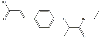 3-{4-[1-(ethylcarbamoyl)ethoxy]phenyl}prop-2-enoic acid 结构式