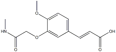 3-{4-methoxy-3-[(methylcarbamoyl)methoxy]phenyl}prop-2-enoic acid 结构式