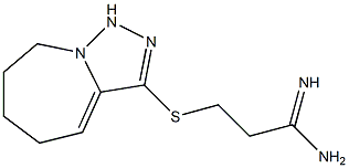 3-{5H,6H,7H,8H,9H-[1,2,4]triazolo[3,4-a]azepin-3-ylsulfanyl}propanimidamide 结构式
